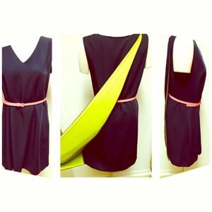 Navy dress with lime green accent - Ann Taylor (3 for $15)